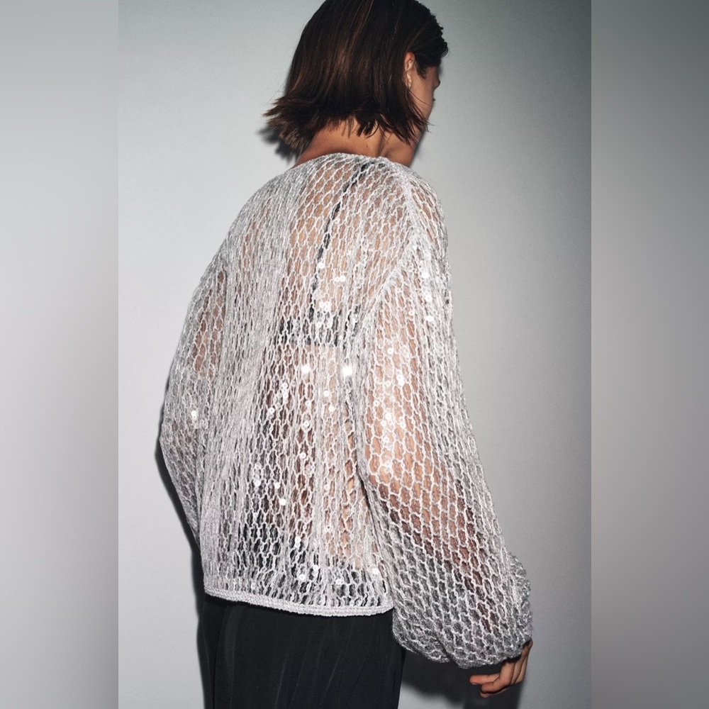 ZARA ZW COLLECTION SEQUIN TOP - Picture 6 of 15
